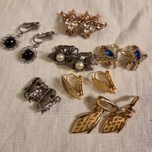 Vintage Clip-On Earrings Bundle Lot